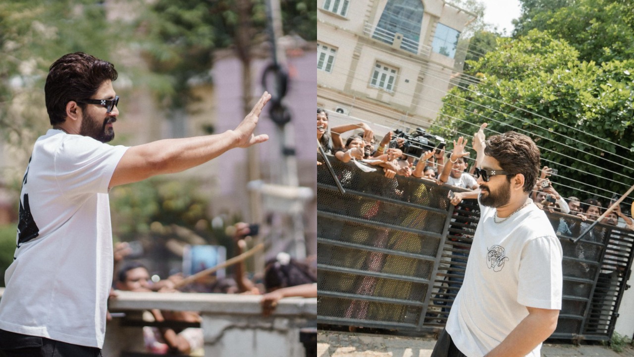 Allu Arjun : పుట్టిన రోజు నాడు.. ఫ్యాన్స్ కి అభివాదం చేస్తున్న ఐకాన్ స్టార్.. ఫొటోలు వైరల్..