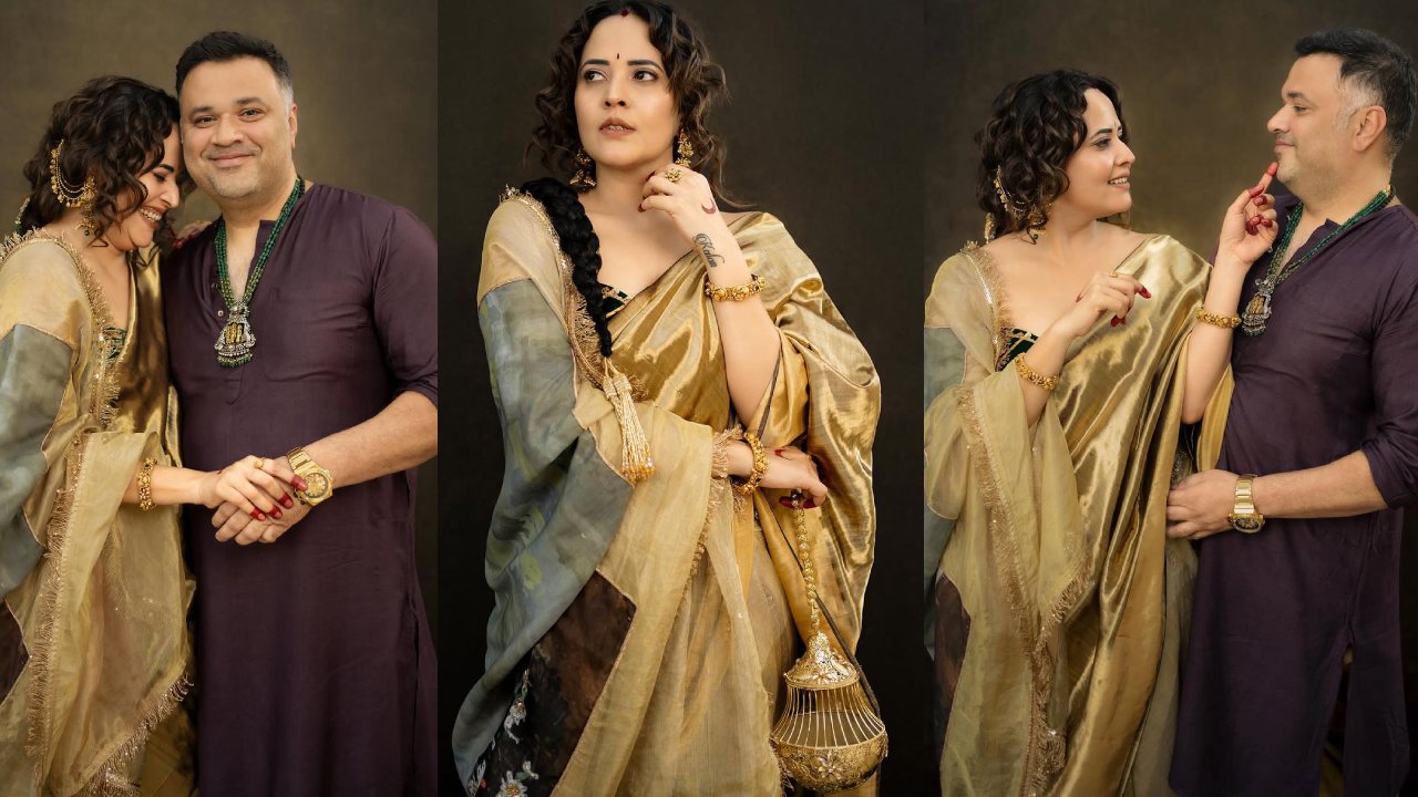 Anasuya Bharadwaj : శ్రీరామ నవమి నాడు.. చీరకట్టులో భర్తతో కలిసి.. అనసూయ క్యూట్ ఫొటోలు..