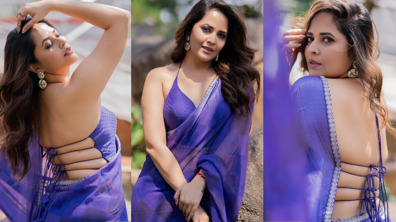 Anasuya Bharadwaj : చీరలో బ్యాక్ లెస్ ఫోజులతో.. అనసూయ హాట్ ఫోటోలు వైరల్..