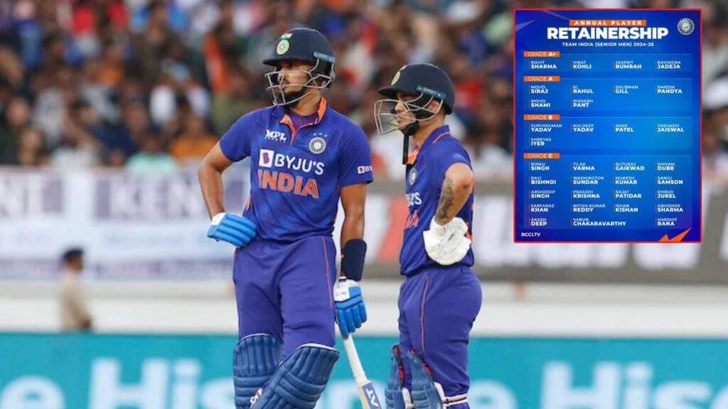 BCCI announces annual player retainership 2024 25 Team India