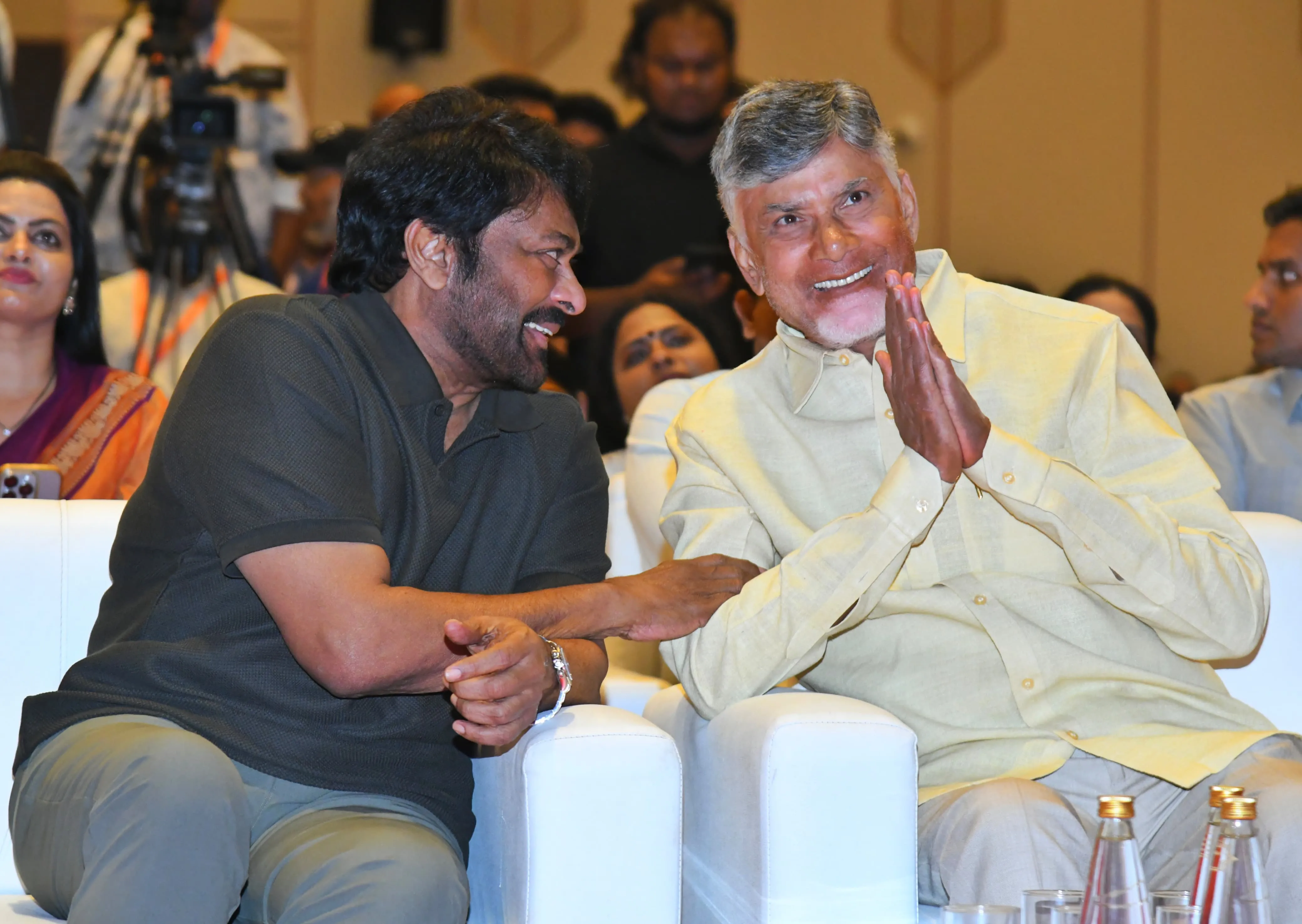 CM Chandrababu Megastar Chiranjeevi in Book Launch