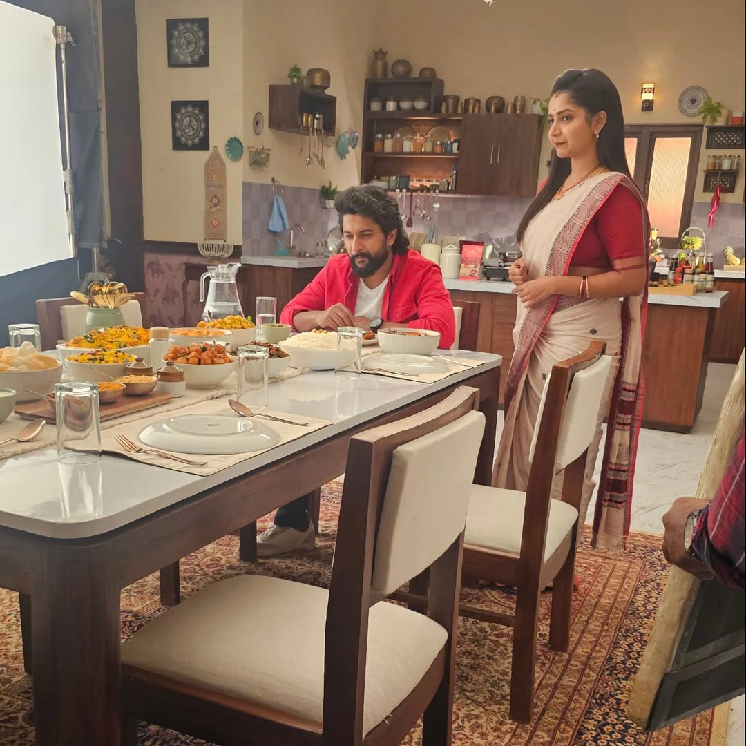 Deepika Rangaraju With Nani in Ad Shoot