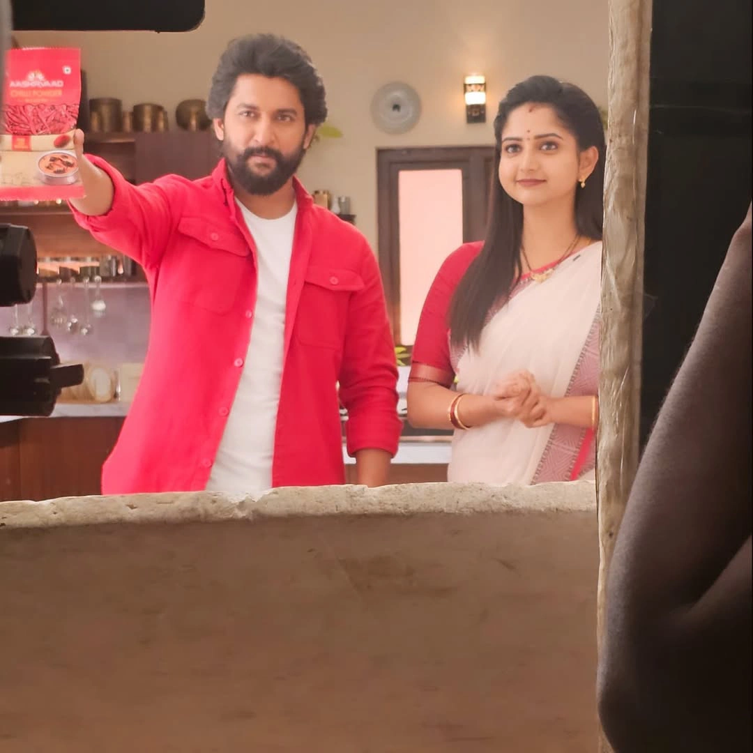 Deepika Rangaraju With Nani in Ad Shoot