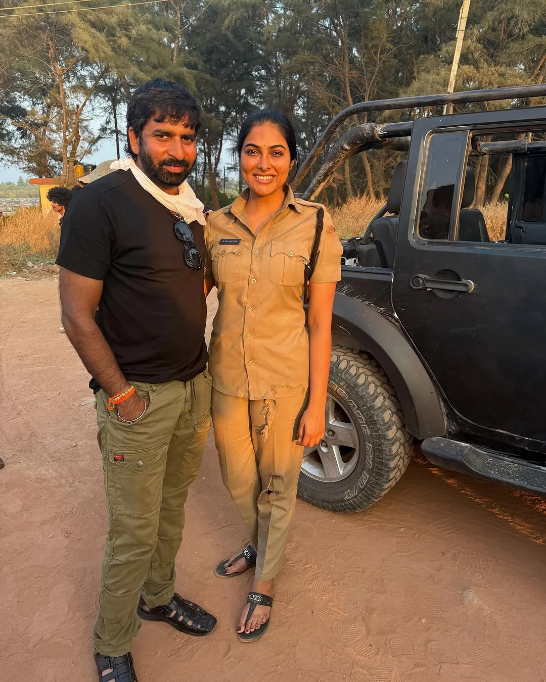 Actress Divi Shares Jaat Movie Working Stills