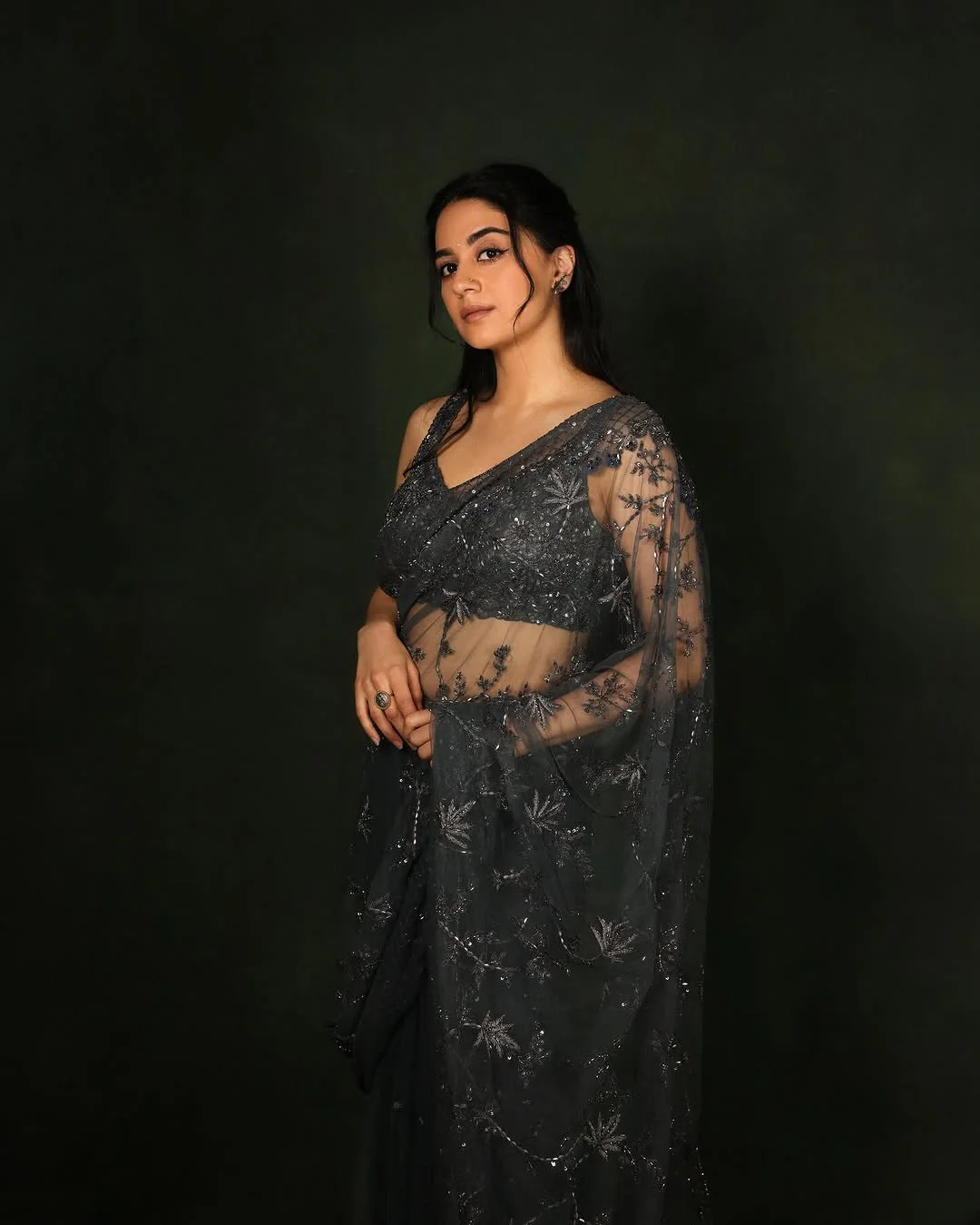 Prabhas Movie Actress Imanvi in Saree