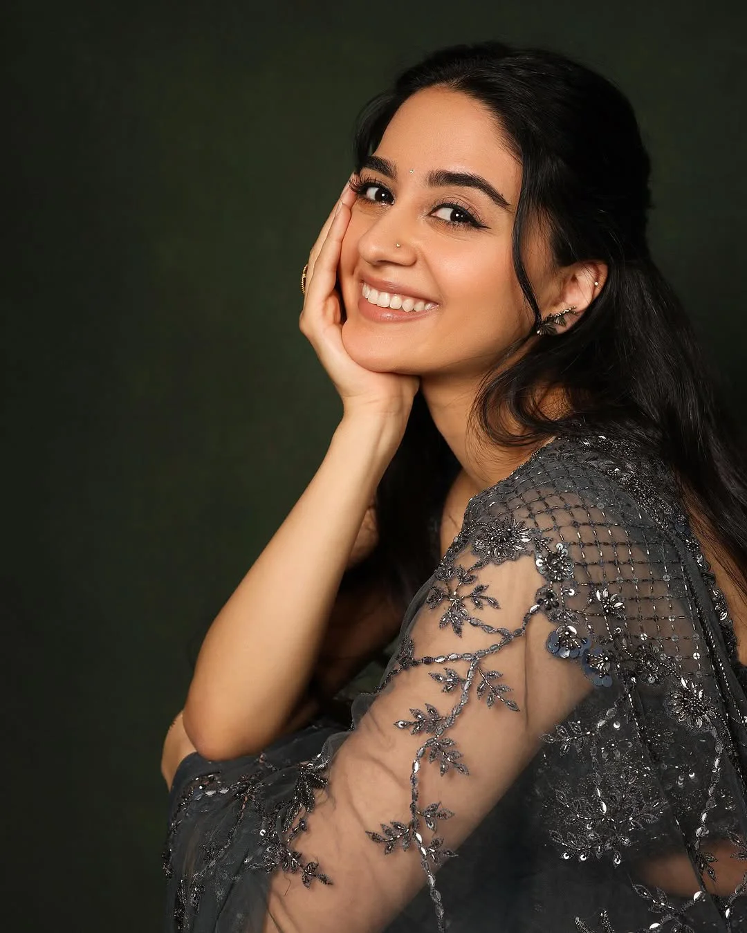Prabhas Movie Actress Imanvi in Saree