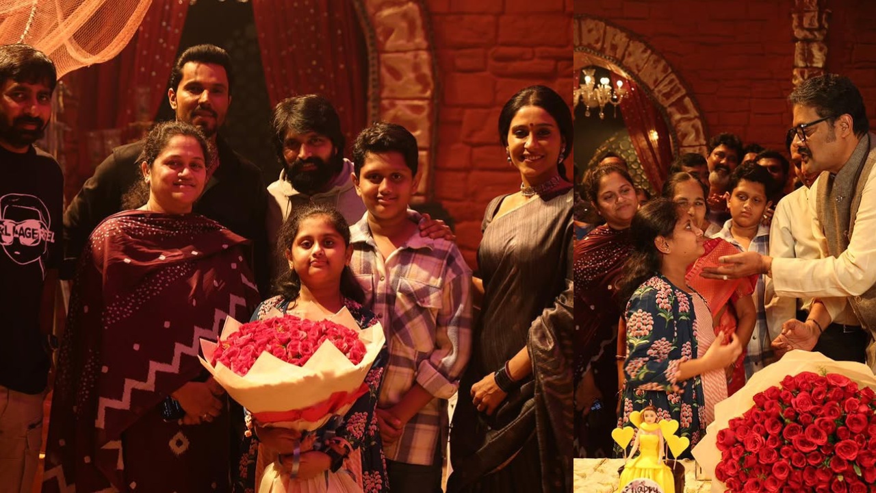 Jani Master Daughter : షూటింగ్ సెట్లో.. జానీ మాస్టర్ కూతురు పుట్టిన రోజు వేడుకలు..