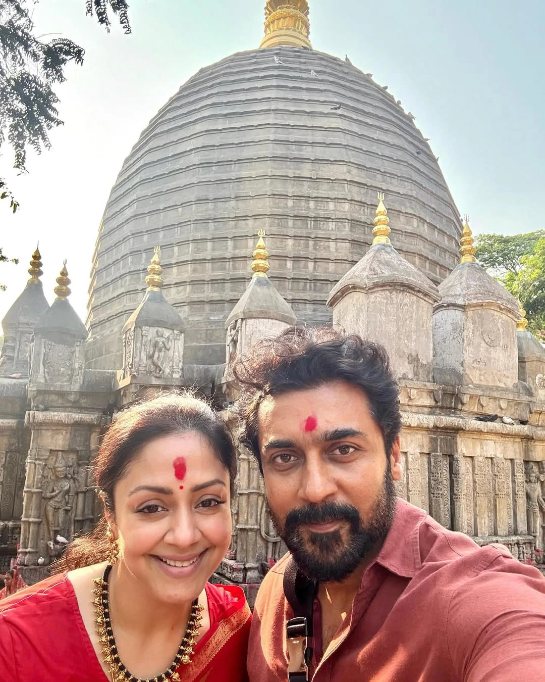 Suriya Jyotika Visited Temples