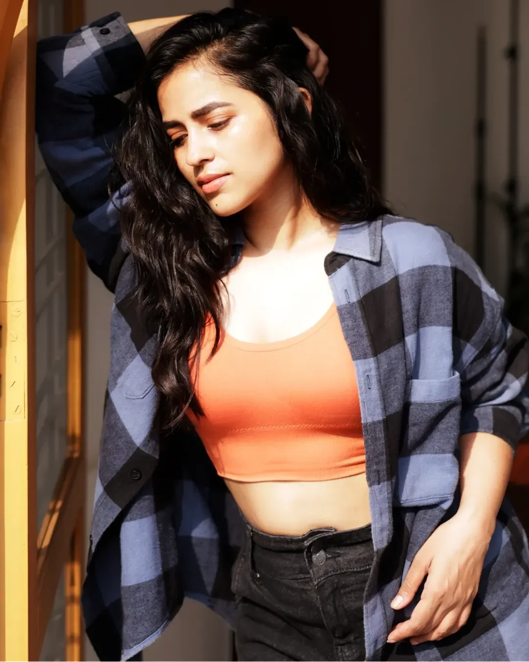 Komalee Prasad Sizzling Photos in Jeans and Shirt