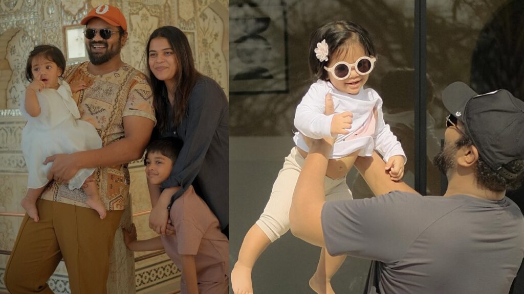 Manchu Manoj Shares cute photos of his Daughter Devasena and wishes first Birthday