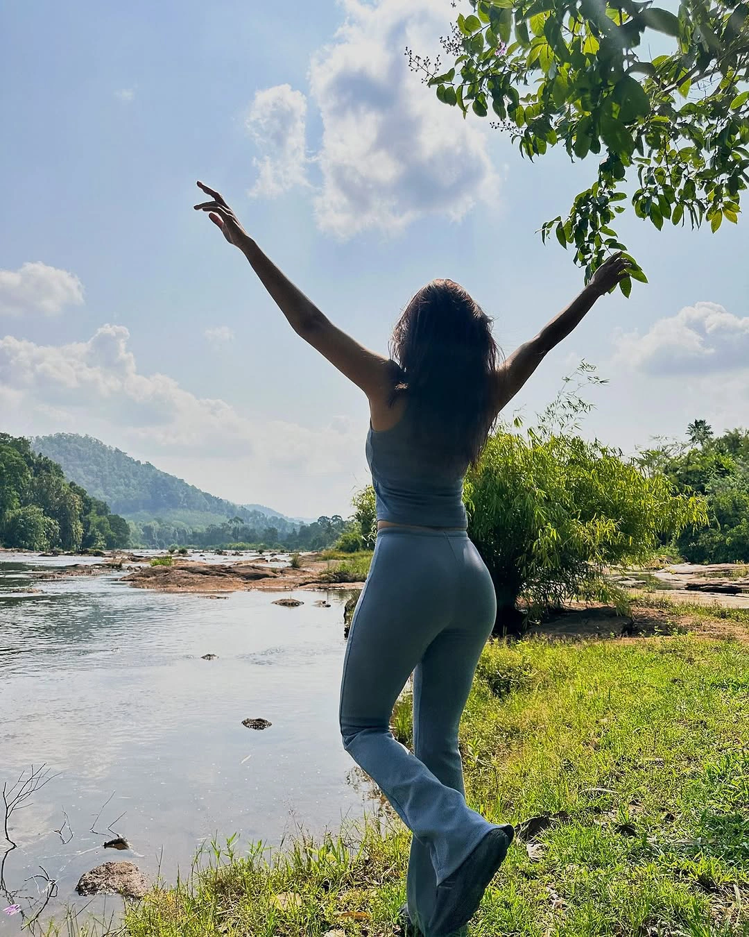 Nabha Natesh Enjoying Vacation in Nature