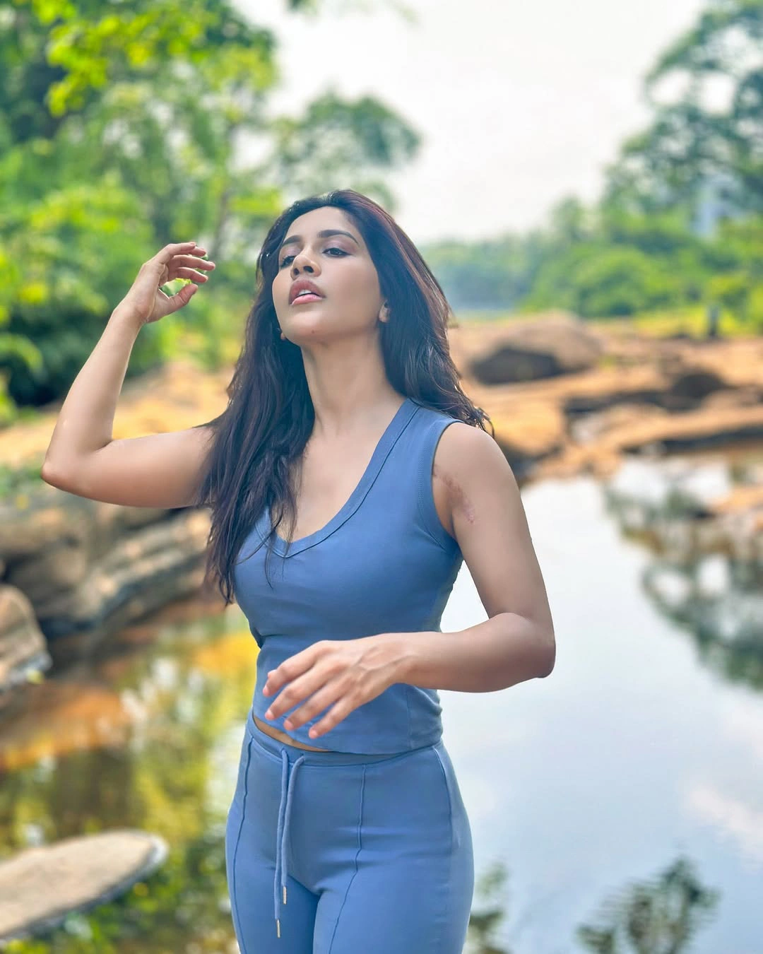 Nabha Natesh Enjoying Vacation in Nature