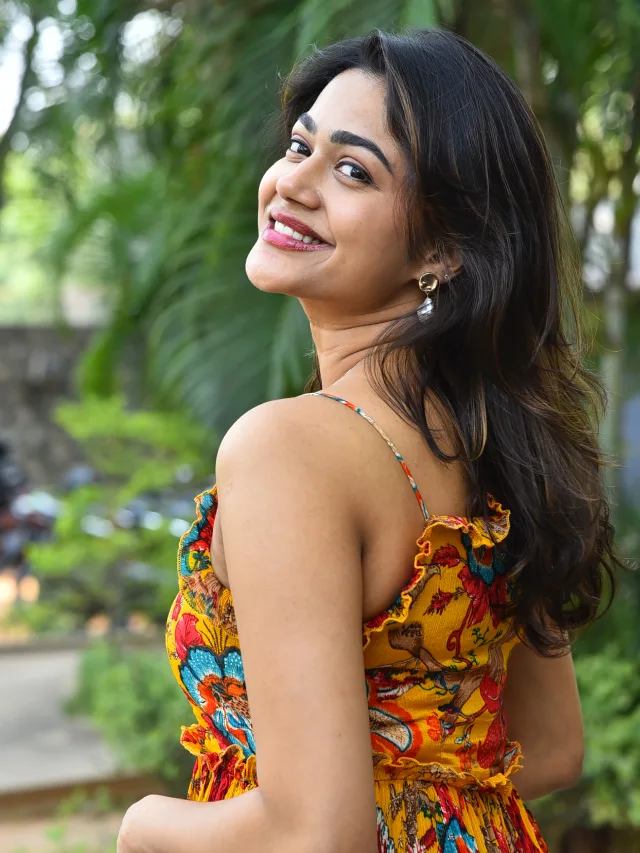 Payal Radhakrishna in Short Gown at Chaurya Paatam Trailer launch Event