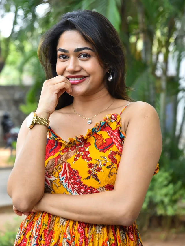 Payal Radhakrishna in Short Gown at Chaurya Paatam Trailer launch Event