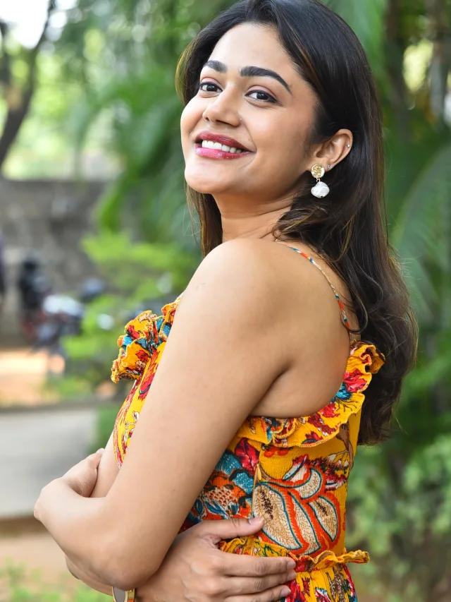 Payal Radhakrishna in Short Gown at Chaurya Paatam Trailer launch Event