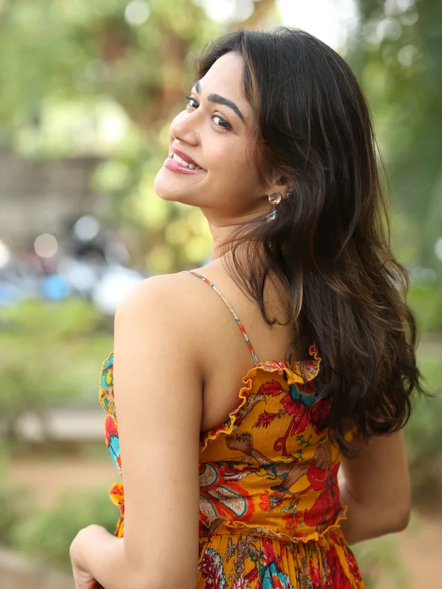 Payal Radhakrishna in Short Gown at Chaurya Paatam Trailer launch Event