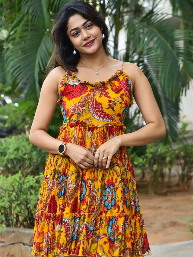 Payal Radhakrishna in Short Gown at Chaurya Paatam Trailer launch Event