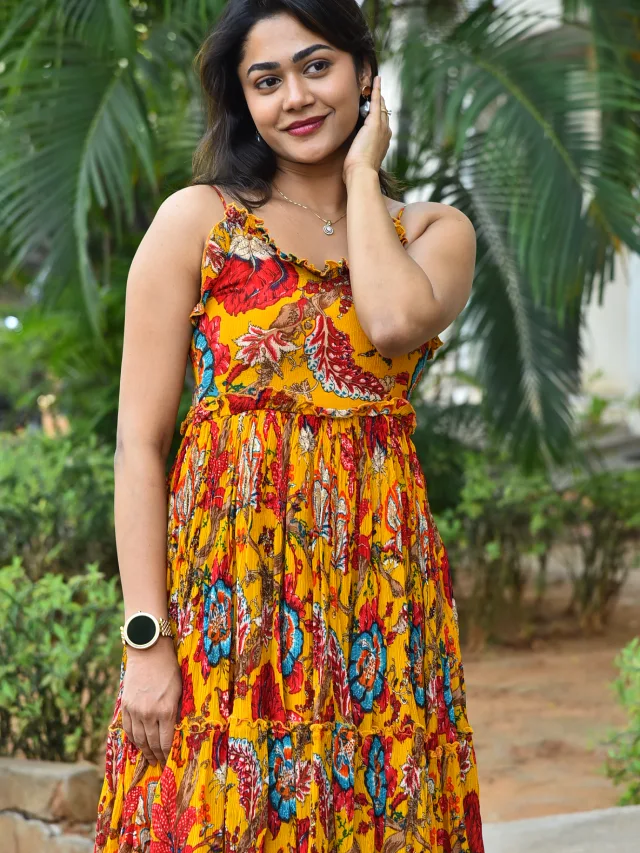 Payal Radhakrishna in Short Gown at Chaurya Paatam Trailer launch Event