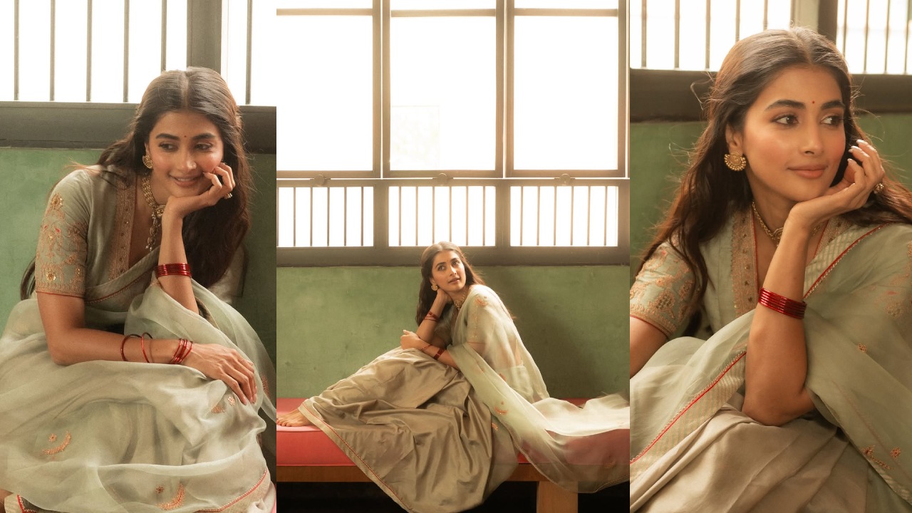 Pooja Hegde : చాన్నాళ్లకు చీరకట్టులో క్యూట్ గా పూజ హెగ్డే.. ఫోటోలు వైరల్..