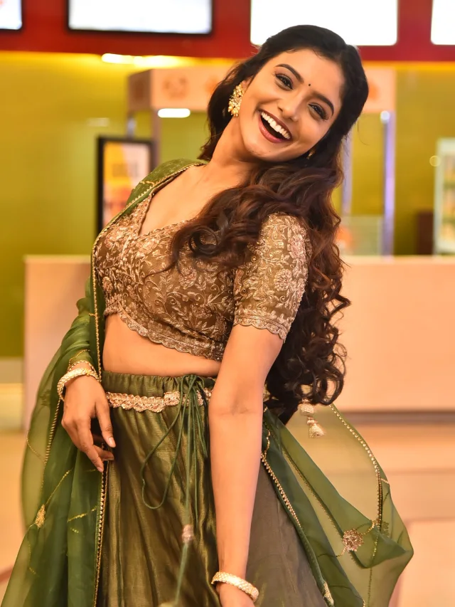 Roopa Koduvayur Cute Photos from Sarangapani Jathakam Trailer Launch Event