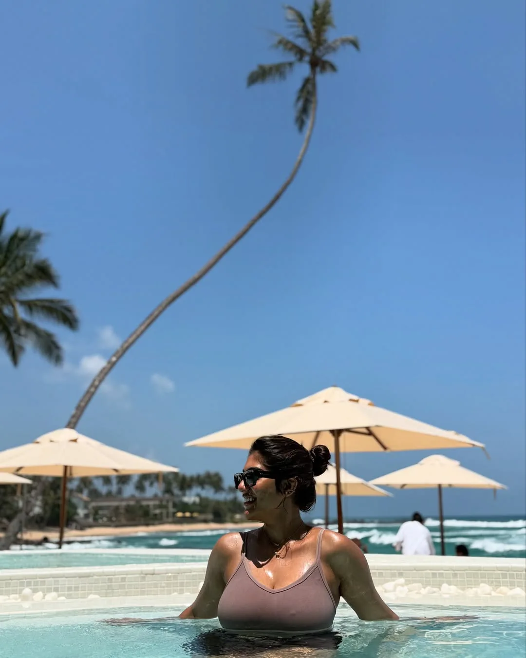 Supritha Enjoying in Swimming Pool