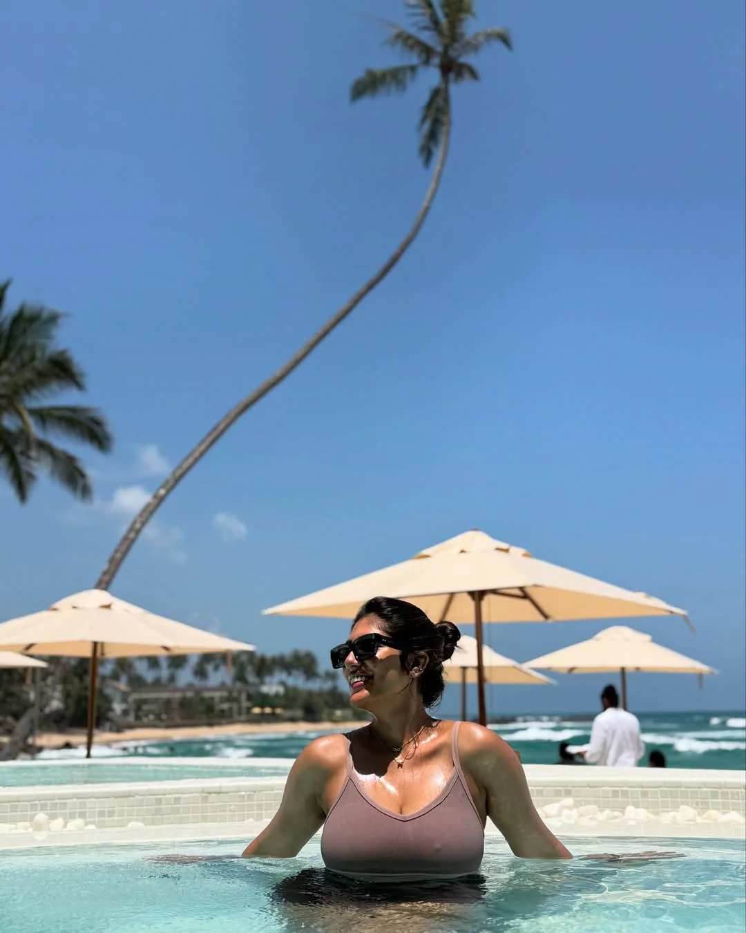 Supritha Enjoying in Swimming Pool