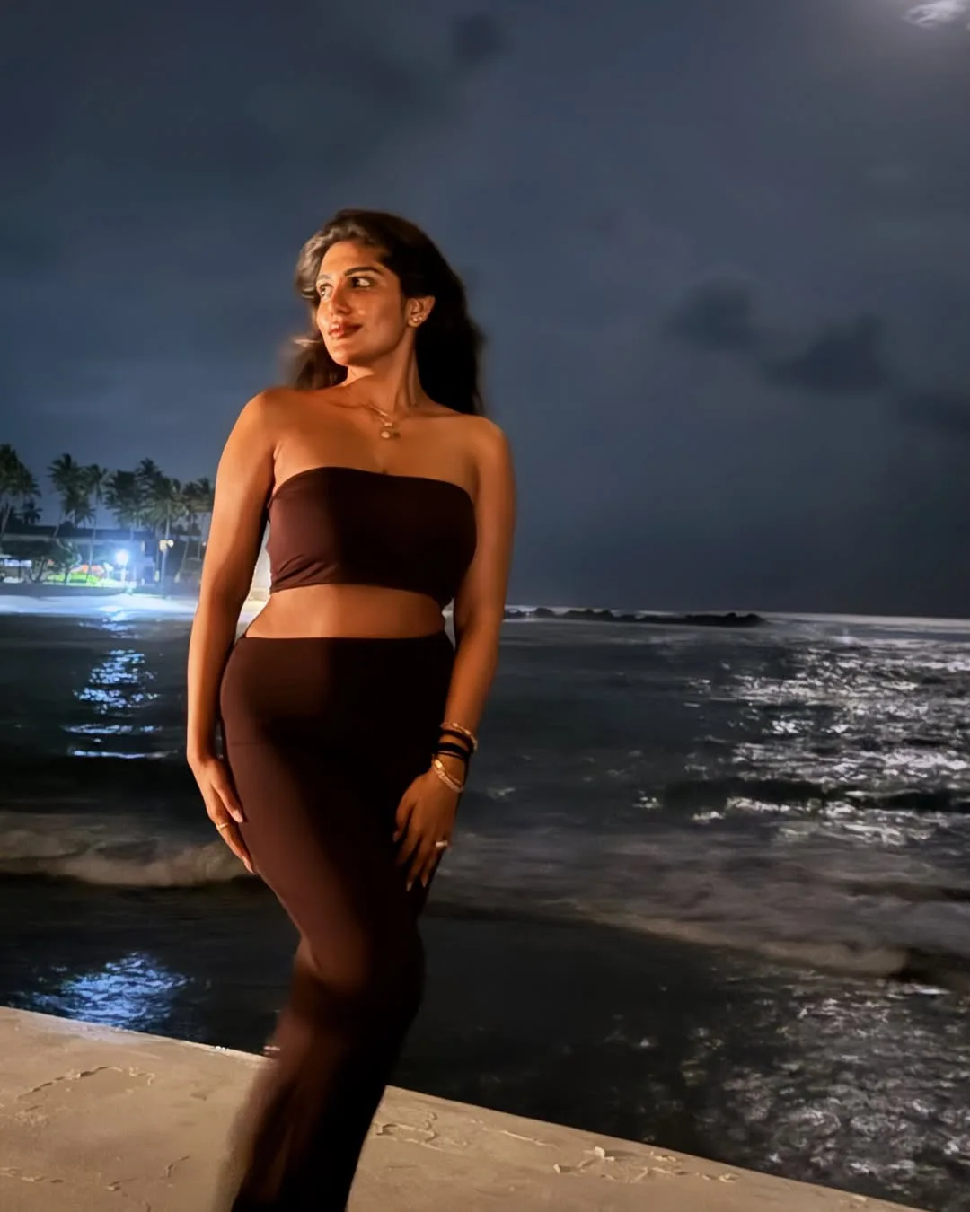 Supritha Enjoying Sea Beauty