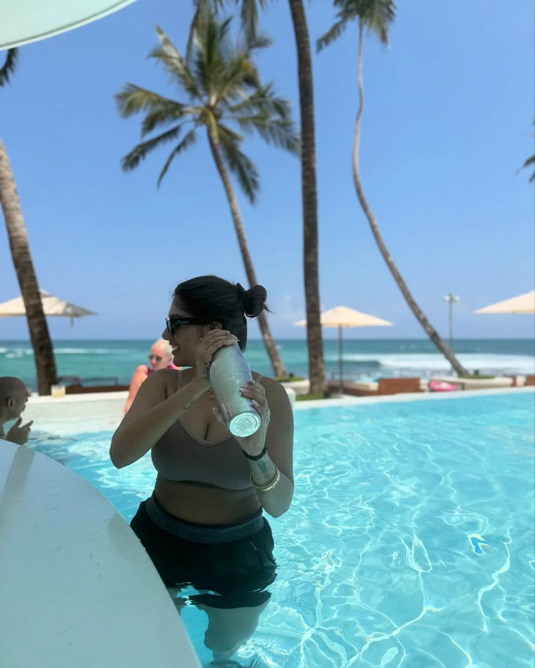 Supritha Enjoying in Swimming Pool