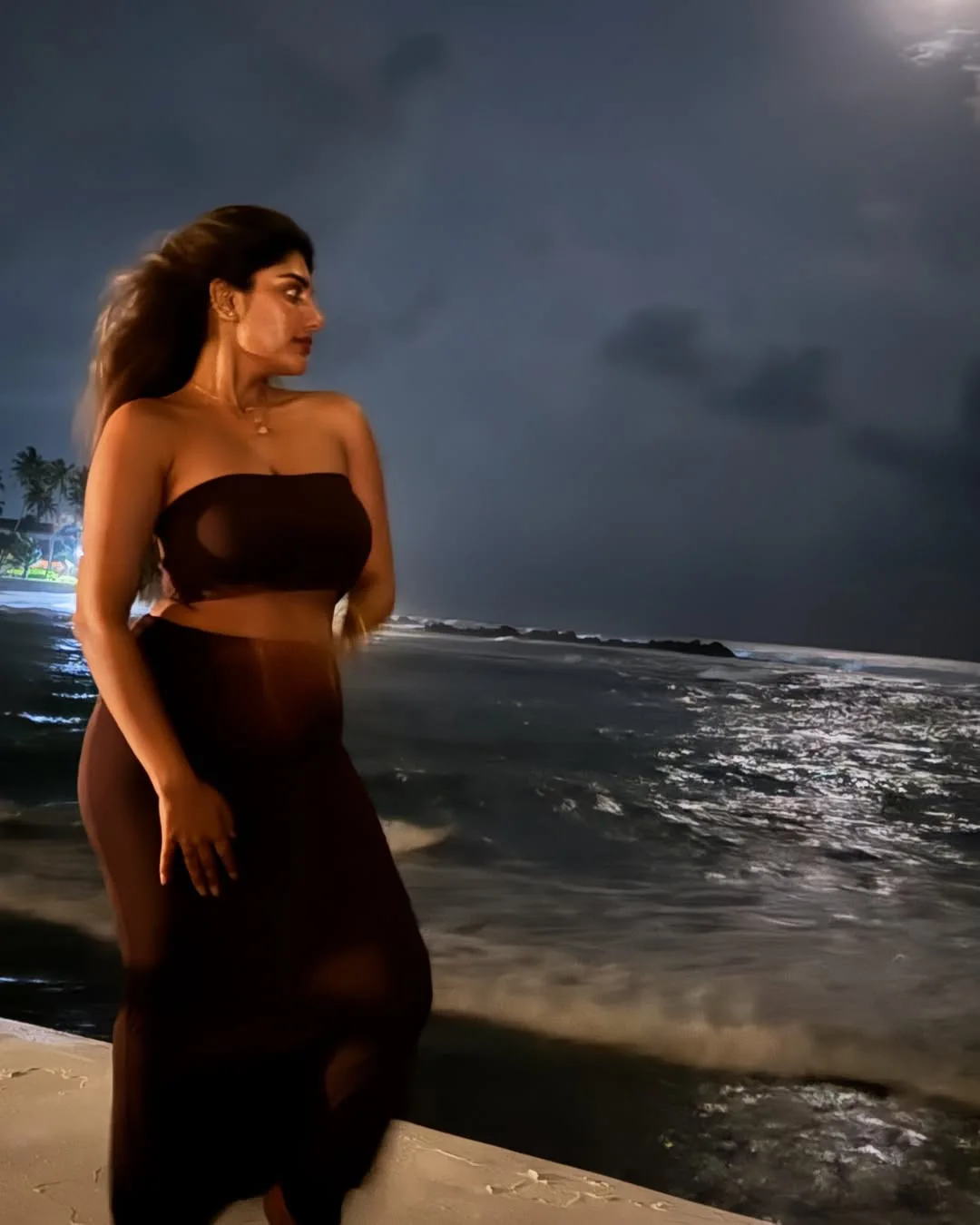 Supritha Enjoying Sea Beauty