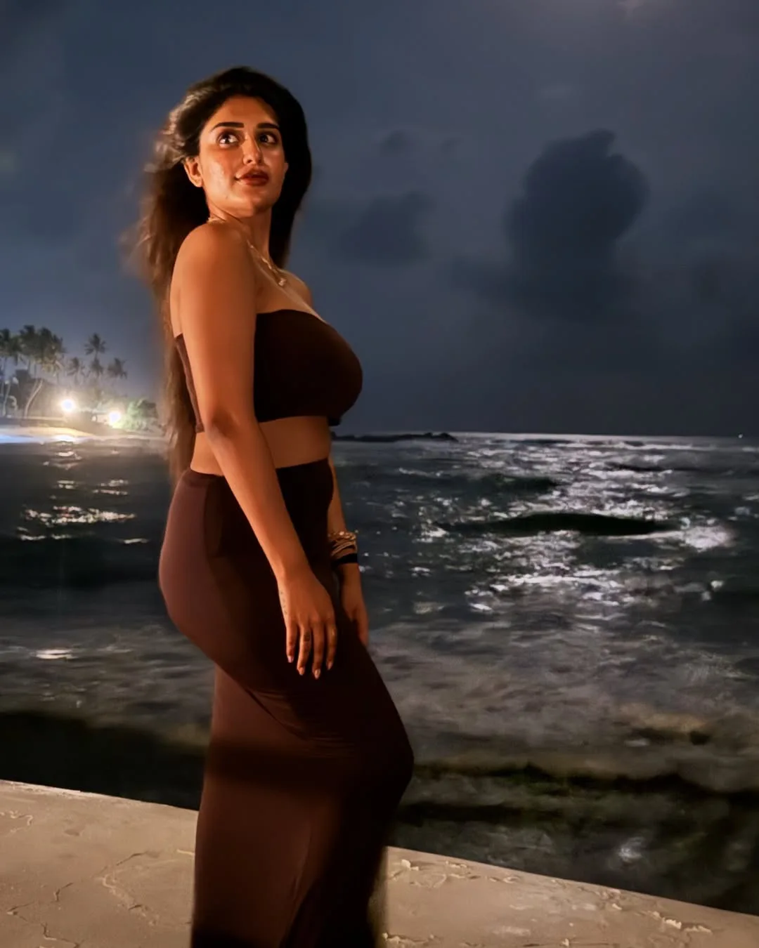 Supritha Enjoying Sea Beauty
