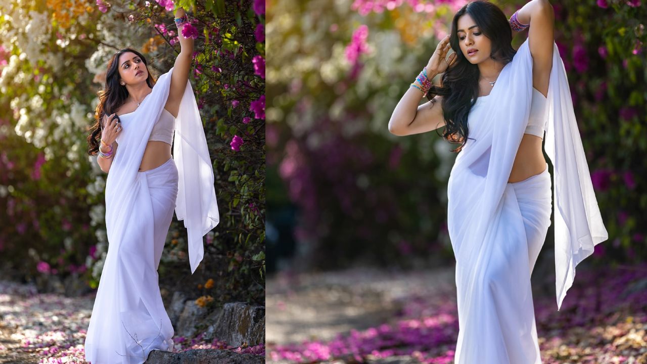 Vithika Sheru : తెల్లని చీరలో వితిక షేరు వయ్యారాలు..