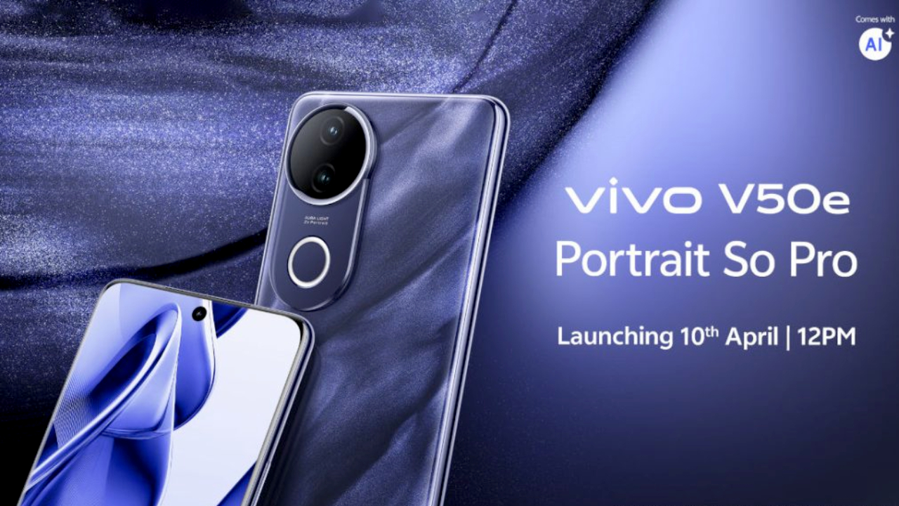 Vivo V50e Launch : వివో లవర్స్ గెట్ రెడీ.. AI ఫీచర్లతో Vivo V50e వస్తోందోచ్.. కలర్ ఆప్షన్లు, కీలక ఫీచర్లు కేక..! Vivo V50e Launch : వివో లవర్స్ గెట్ రెడీ.. AI ఫీచర్లతో Vivo V50e వస్తోందోచ్.. కలర్ ఆప్షన్లు, కీలక ఫీచర్లు కేక..!