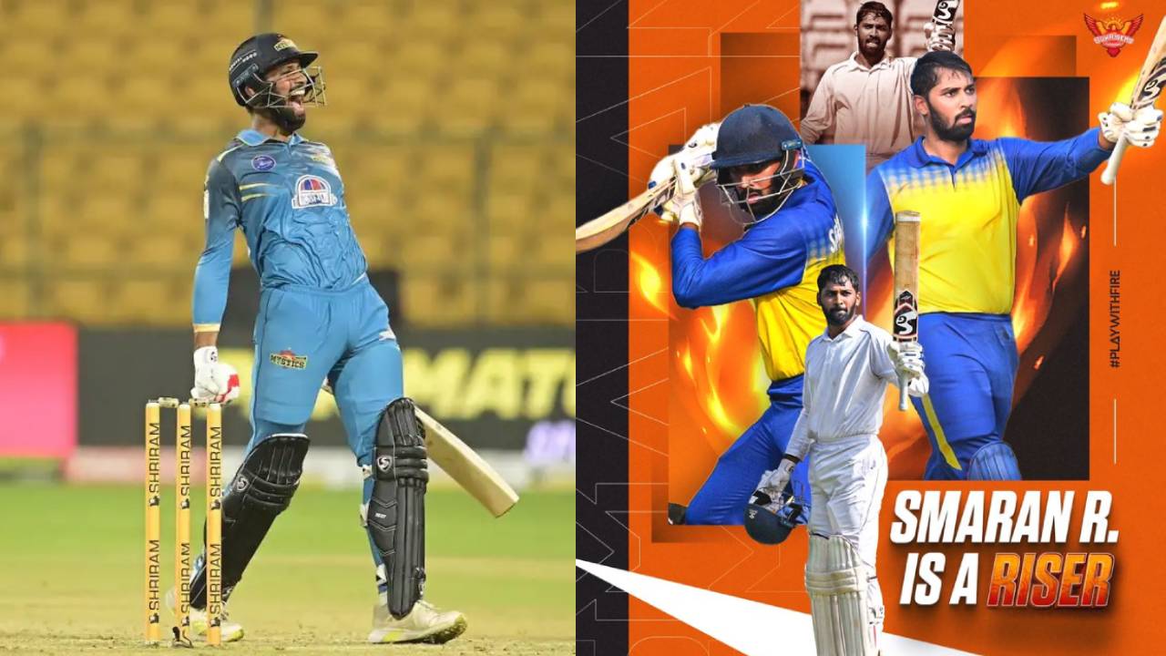 SRH : అభిషేక్ శర్మ, ట్రావిస్ హెడ్ల తర్వాత మరో డేంజరస్ బ్యాటర్ను జట్టులో చేర్చుకున్న సన్రైజర్స్.. ఎవరీ స్మరన్ రవిచంద్రన్? SRH : అభిషేక్ శర్మ, ట్రావిస్ హెడ్ల తర్వాత మరో డేంజరస్ బ్యాటర్ను జట్టులో చేర్చుకున్న సన్రైజర్స్.. ఎవరీ స్మరన్ రవిచంద్రన్?
