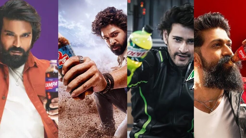 Allu Arjun Ram Charan Mahesh Babu Nani Yash All South Stars Ruling National Wide Cool Drinks Promotions