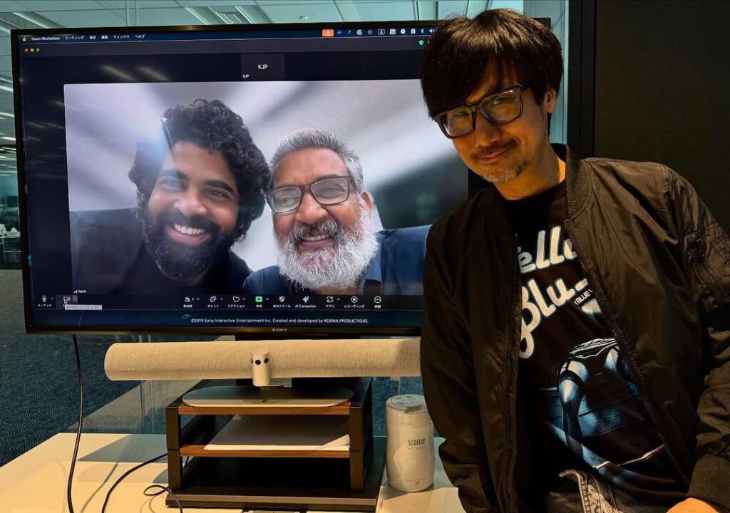 Rajamouli Video Call to Japan Star Video Game Designer Hideo Kojima he Shares Photo 