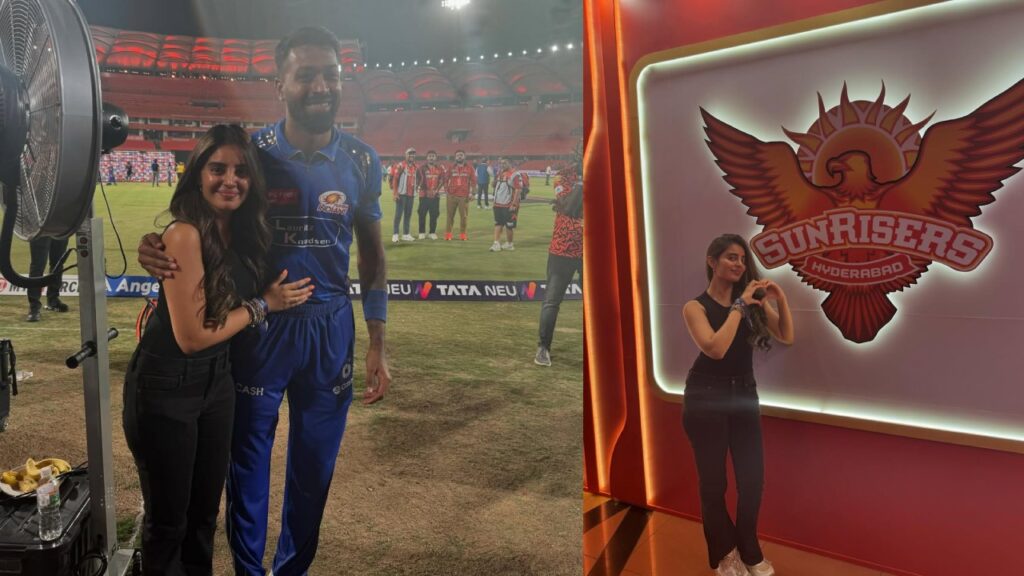 Kushitha Kallapu Went for SRH MI Match Shared Photo with Hardik Pandya