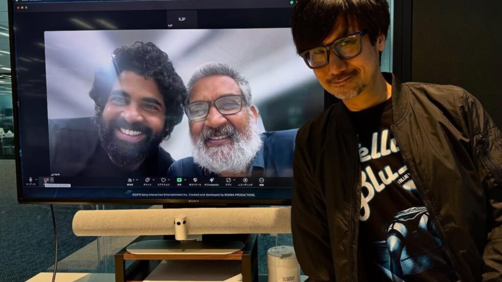 Rajamouli Video Call to Japan Star Video Game Designer Hideo Kojima he Shares Photo