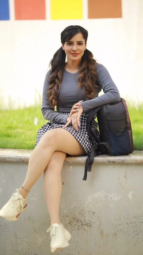 Ashu Reddy Stills in Short Skirt