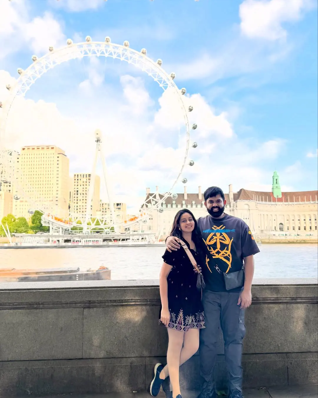 Abhinaya Enjoying Honeymoon Trip with her Husband Karthik in London