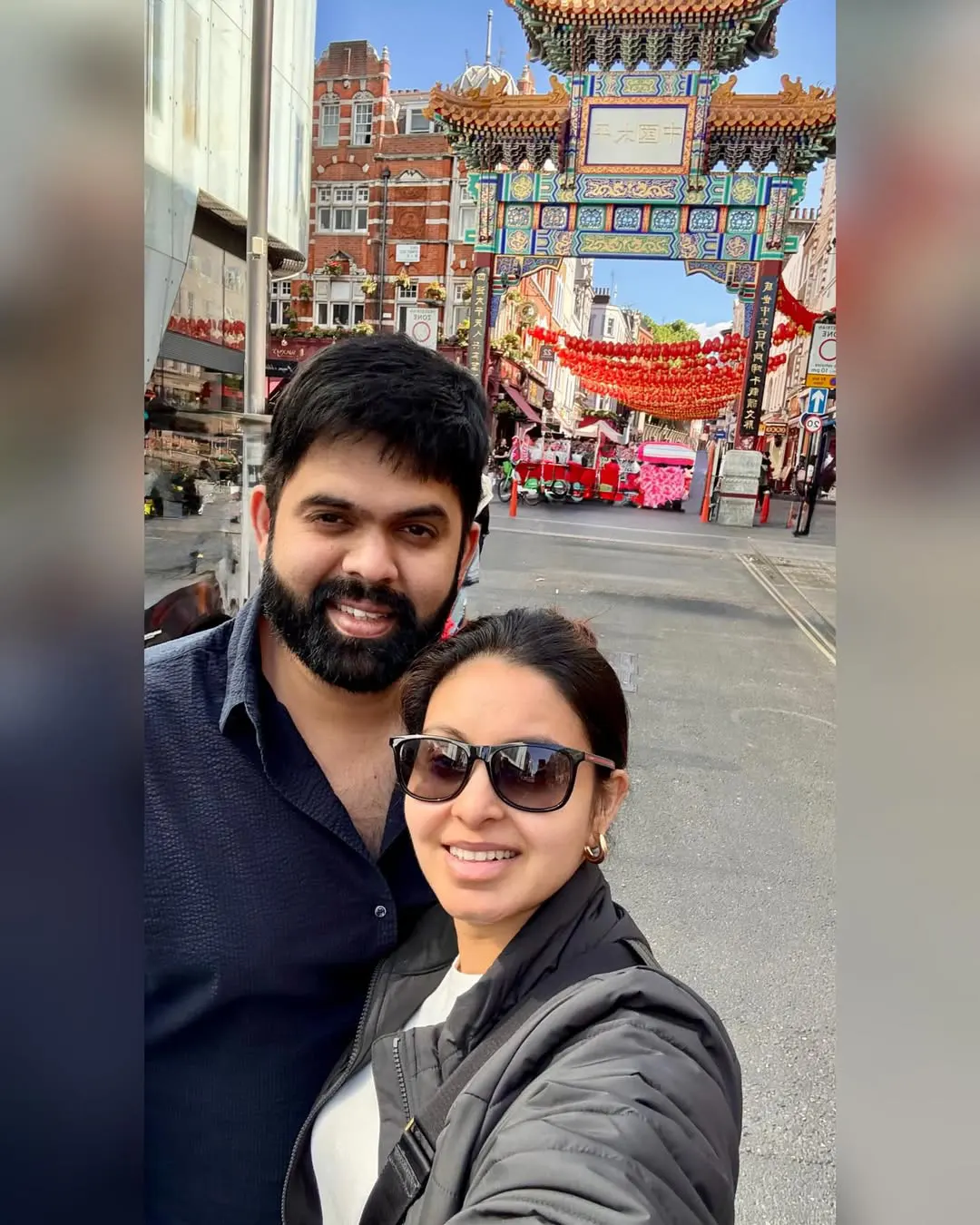 Abhinaya Enjoying Honeymoon Trip with her Husband Karthik in London
