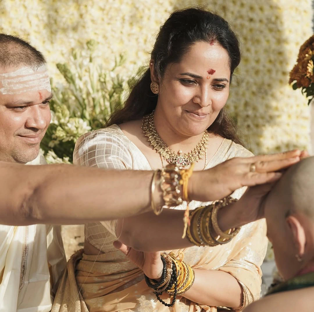 Anasuya Bharadwaj Son Upanayanam Ceremony Photos