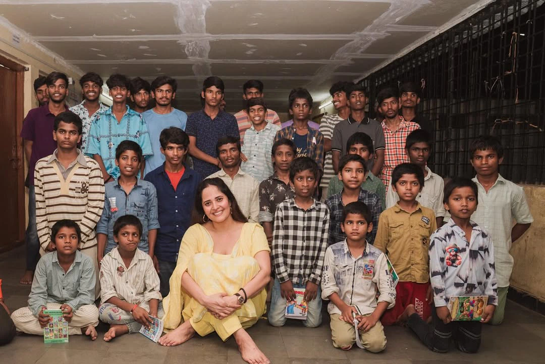 Anasuya Bharadwaj Celebrates her Birthday at Orphanage Home