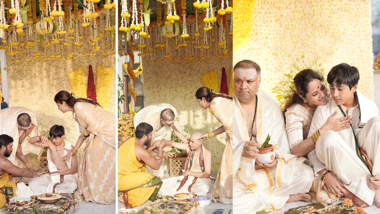 Anasuya Bharadwaj : అనసూయ పెద్ద కుమారుడికి ఉపనయనం.. ఫొటోలు వైరల్..
