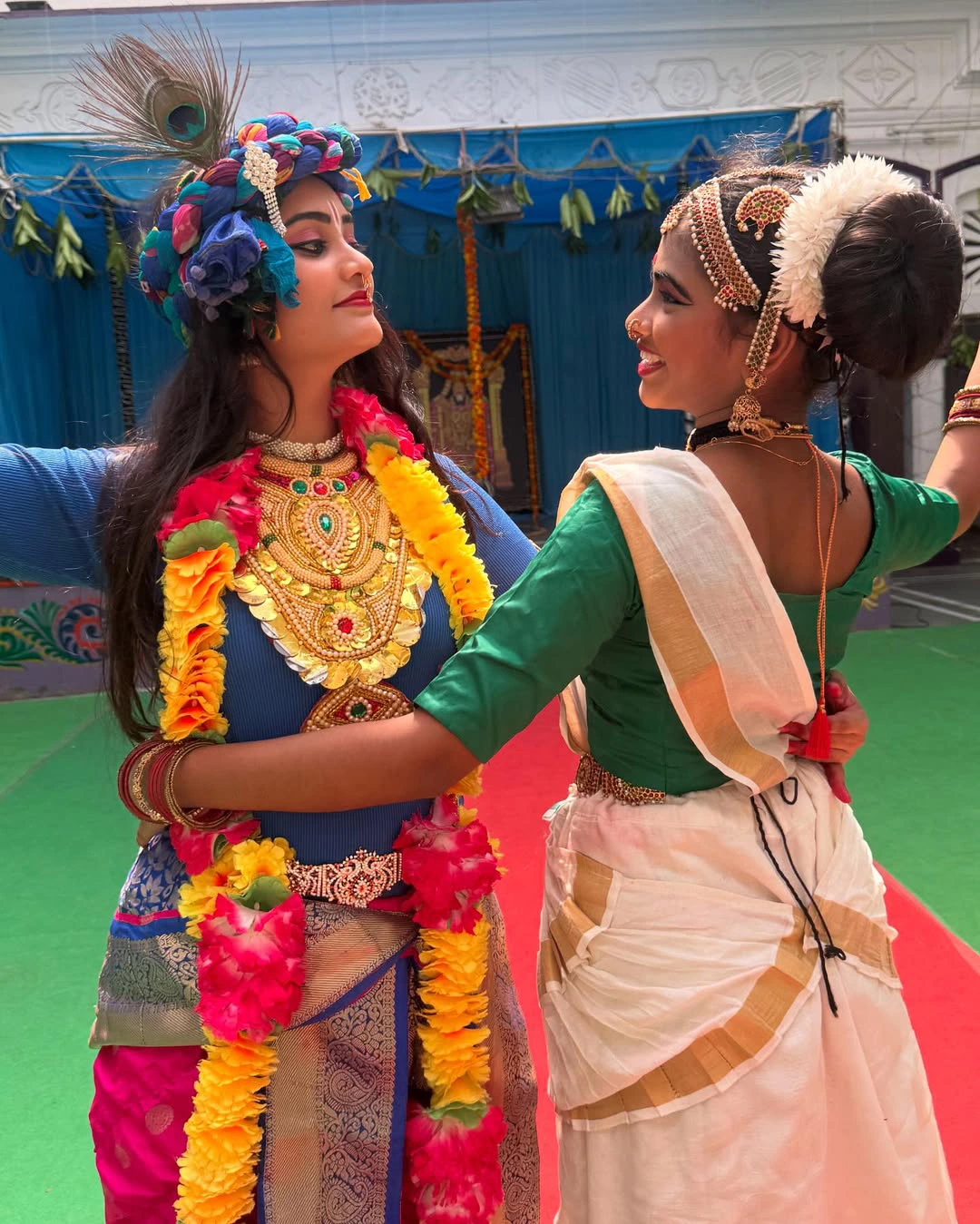 Actress Chandni Rao Looks in Lord Sri Krisha Getup
