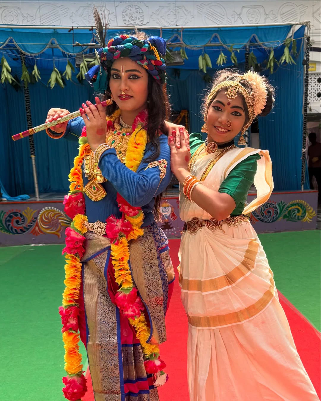 Actress Chandni Rao Looks in Lord Sri Krisha Getup