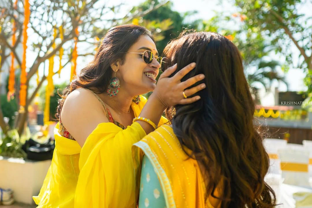 Actress Hari Teja Dance in her Sister Nithya Sangeeth Event