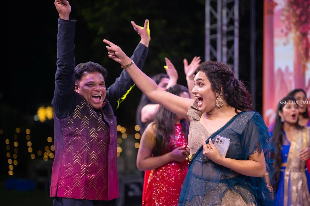Actress Hari Teja Dance in her Sister Nithya Sangeeth Event