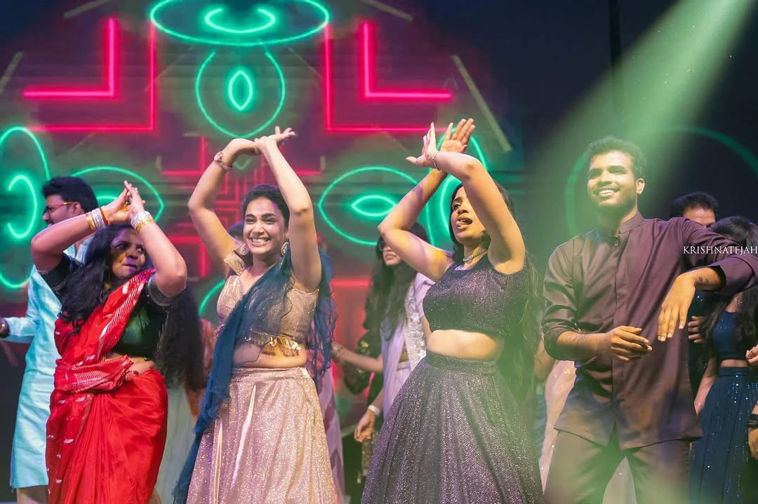 Actress Hari Teja Dance in her Sister Nithya Sangeeth Event