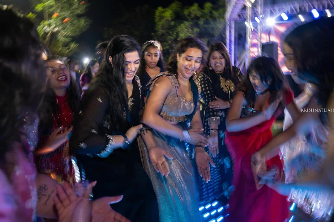 Actress Hari Teja Dance in her Sister Nithya Sangeeth Event