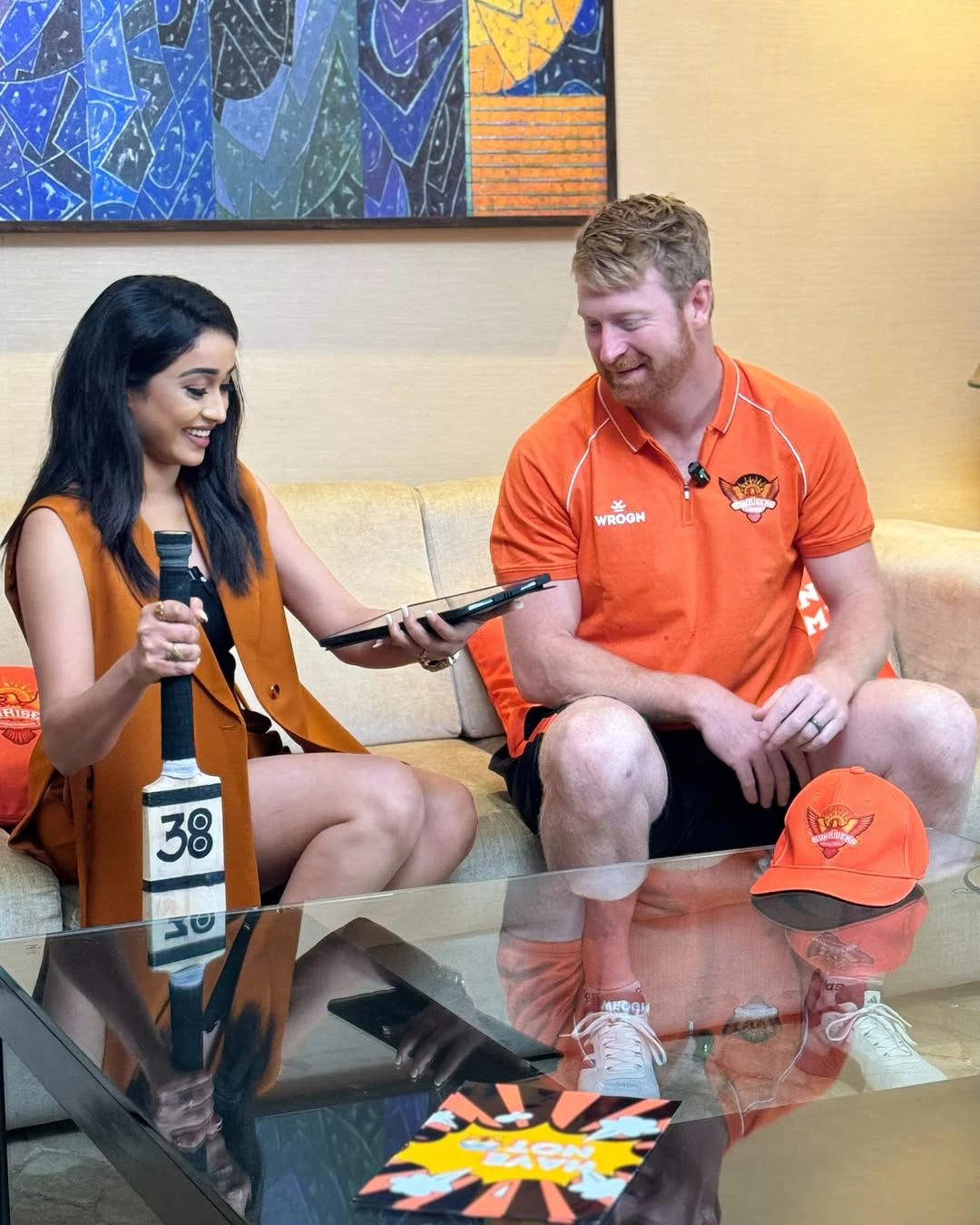 Anchor Vindhya Vishaka With SRH Player Heinrich Klaasen